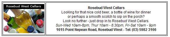 Classic Duo Promotional Advertisement example - Rosebus West Cellars, Rosebud West, Mornington Peninsula
