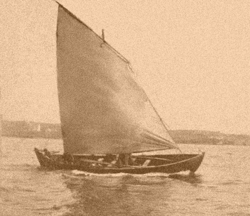 A six oared cutter similar to the one used to sail from Port Phillip Bay to Port Jackson