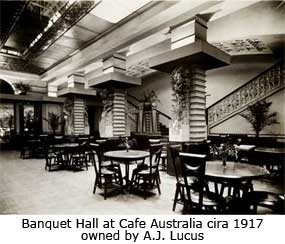 Cafe Australia Banquet Hall cira 1917