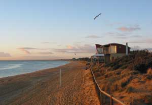 The golden sands of Frankston Beach