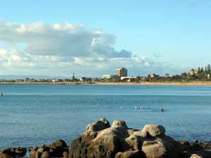 View of Frankston from the car park at Oliver's Hill