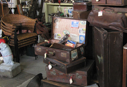 Some gorgeous old suit cases and bags at the Mornington Antique Centre Mornington Peninsula